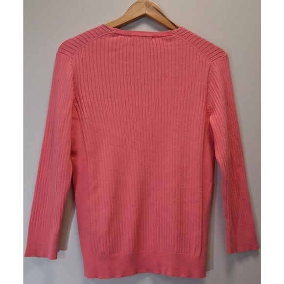 j McLaughlin womens large soft modal sweater coral pink lightweight - Picture 6 of 9